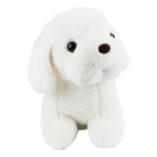 Cachorro Branco Sentado De PelĂșcia 30 Cm Foto mini 1
