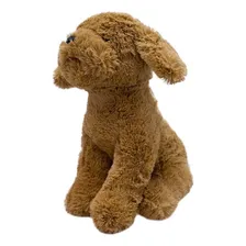 Cachorro Marrom Claro Sentado Laço 28 Cm - Pelúcia Foto mini 2