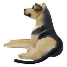 Cachorro Pastor Alemão Deitado Realista 68cm - Pelúcia Foto mini  2