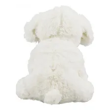 Cachorro Pelúcia Branco Sentado Com Laço 20cm Foto mini 4