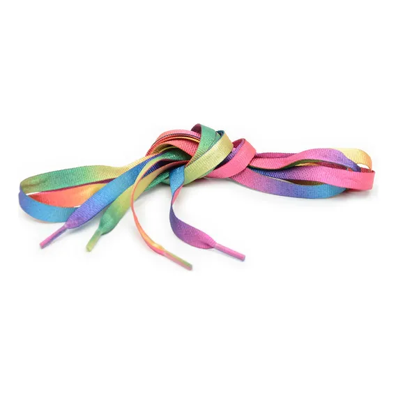 Cadarço Chato Tie Dye Tênis Bota Algodão Poliéster 1.20 Foto 1