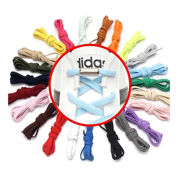 Cadarço ElĂĄstico Cadarco TĂȘnis Masculino Feminino Corrida Cor Branco Foto 1
