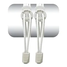 Cadarço Elástico Lock Laces - Branco Liso Foto  mini 1