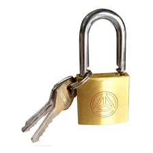 Cadeado 20mm Dourado Triangle Uso Geral Cor Amarelo Foto mini 1
