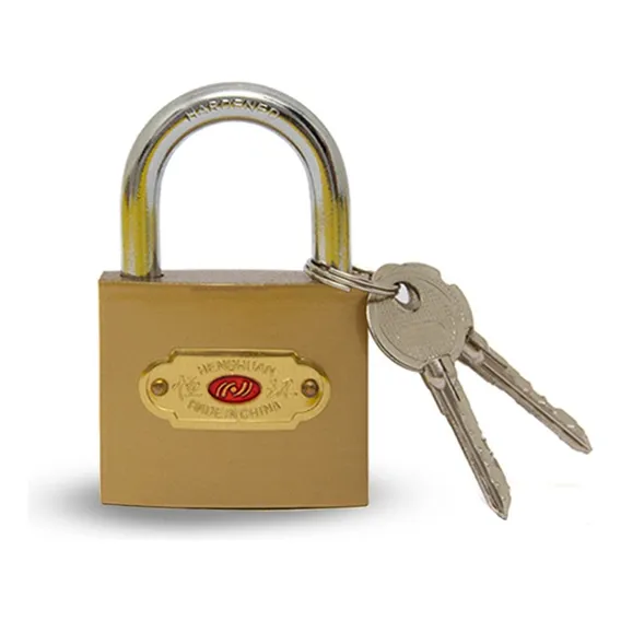 Cadeado 38mm Chave Tetra Cadeado Tetra 38mm Cor Dourado Foto 1