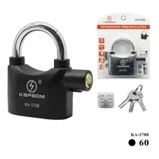 Cadeado Anti-furto Alarme Chave Tetra Moto/bicicleta/portões Cor Preto Foto mini 2