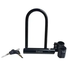 Cadeado Bike Bicicleta U Lock Trava Chave 140x210mm Elleven Cor Preto Foto  mini 1