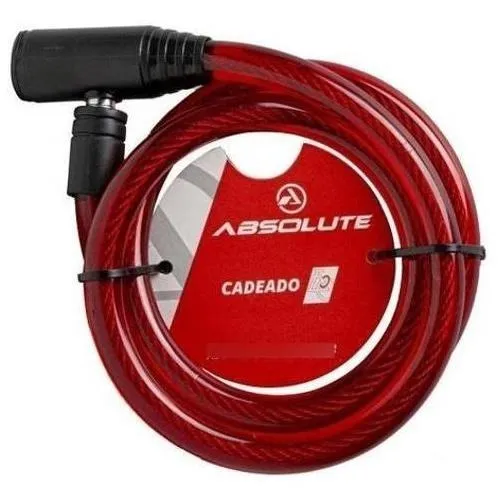 Cadeado Bike Moto Estepe Absolute 1,0mx6mm - Com Chave Foto 1