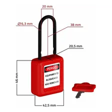 Cadeado Bloqueio Nr10 Nr12 Loto Haste Aço Lockout Tagout Cor Preto Foto mini 2