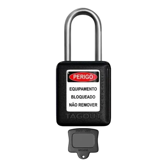 Cadeado Bloqueio Nr10 Nr12 Loto Haste Aço Lockout Tagout Cor Preto Foto 1
