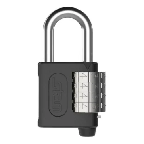 Cadeado Com Segredo Stam 40mm Preto Permite Troca Segredo Cor Cinza Foto 1