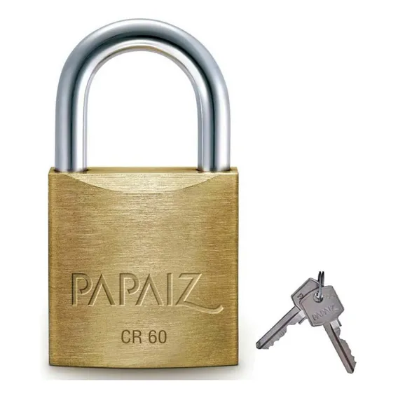 Cadeado Cr 60mm Papaiz Cor Dourado Foto 1