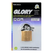 Cadeado Glory Cadeado De Latão Glory 25mm Cor Dourado Com Chave Foto mini  2