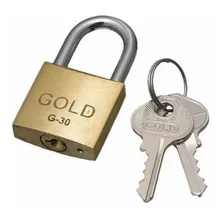 Cadeado Gold 30mm Cor Dourado Foto  mini 1
