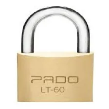 Cadeado Latao 60mm Armario Bicicleta Mala Resistente Pado Cor Cinza Foto mini 1