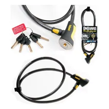 Cadeado Onguard 8039 Akita Com Chave Bicicleta Moto 120cm Cor Preto Foto mini 2