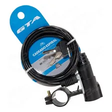 Cadeado P/ Bicicleta 1000mmx6mm C/ 2 Chaves GTA Cor Preto Foto mini  2