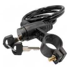 Cadeado P/ Bicicleta 1000mmx6mm C/ 2 Chaves GTA Cor Preto Foto mini 4