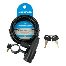 Cadeado P/ Bike Capacete C/ Chave 12mm X 1500mm S/ Suporte Foto mini 1