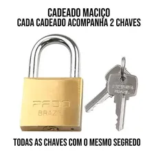 Cadeado Pado 25 Mm Segredos Iguais Kit Com 4 Unidades Foto mini 3