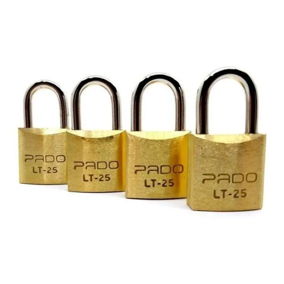 Cadeado Pado 25 Mm Segredos Iguais Kit Com 4 Unidades Foto 1
