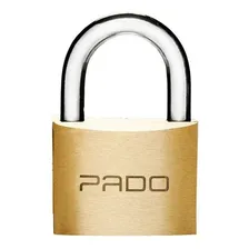Cadeado Pado Aço Latão Não Enferruja Lt 25mm Com 2 Chaves Cor Dourado Foto  mini 1