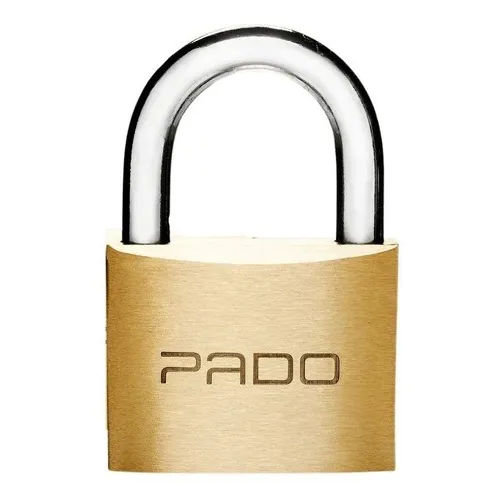 Cadeado Pado Aço Latão Não Enferruja Lt 25mm Com 2 Chaves Cor Dourado Foto 1
