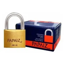 Cadeado Papaiz 25mm Caixa 10 Peças Mesmo Segredo Foto  mini 1