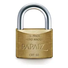 Cadeado Papaiz 50mm Chave Tetra Crt 50 Cor Dourado Foto mini  2