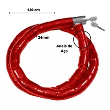 Cadeado Para Moto Articulado Starfer 1,2m X 24mm Chave Tetra Foto mini 3