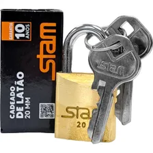 Cadeado Stam 20mm Latao - Kit C/10 Pecas Foto  mini 1