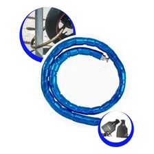 Cadeado Trava Anti Furto Motos Bike Estepe 22mm X 1 Metro Cor Azul Foto mini 1