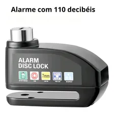 Cadeado Trava Disco Freio Moto C/alarme Sonoro Anti-furto Foto mini 2