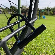 Cadeado Trava Tranca Bicicleta Bike U Lock Segurança Gravel Cor Preto Foto mini 2