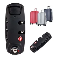 Cadeado Tsa Segredo Reforçado Codigo Pequeno Mala Top Viagem Cor Preto Foto mini 2
