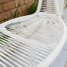 Cadeira Balanço Suspensa Bali Branca Área Externa, Pergolado Foto mini  3