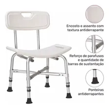 Cadeira Banho Com Encosto Bariátrica Idoso Obeso 220kg Banco Foto mini  3