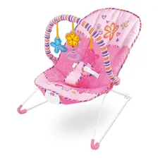 Cadeira Cadeirinha Bebe Musical Descanso Vibratoria Macia Cor Rosa Foto mini 1