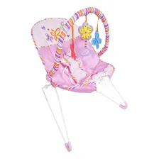 Cadeira Cadeirinha Bebe Musical Descanso Vibratoria Macia Cor Rosa Foto mini 3