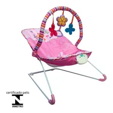 Cadeira Cadeirinha Bebe Musical Descanso Vibratoria Macia Cor Rosa Foto mini 2