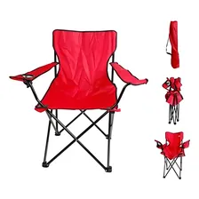 Cadeira Camping Dobrável Com Porta Copo E Bolsa Vermelha Foto mini 3