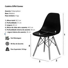 Cadeira Charles Eames Abs Preta Cadeira Charles Eames Wood D Foto mini 3