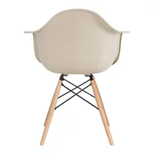 Cadeira Charles Eames Eiffel Wood Daw Com Braços Nude Foto mini 3