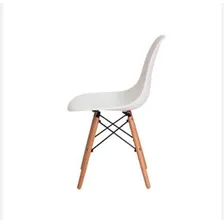 Cadeira Charles Eames Wood Dsw Branca - Base Madeira Foto mini  2
