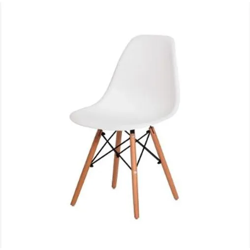 Cadeira Charles Eames Wood Dsw Branca - Base Madeira Foto 1