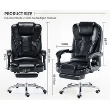 Cadeira De Escritório Presidencial De Luxo Em Pu, Cor Preta Wicopet Cadeira Presidente Ergonomica Cadeira Presidente Cadeira Fixa Escritorio Cadeira Giratoria Cadeira Com Braço Foto mini 2