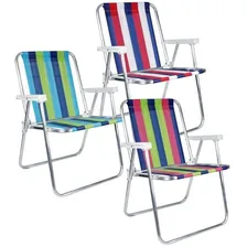 Cadeira De Praia E Piscina Alta Kit Com 3 Peças Foto mini 1