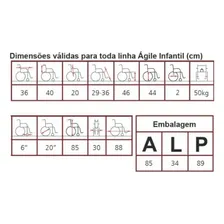 Cadeira De Rodas Infantil Agile Assento 36 Cm Jaguaribe Foto mini 2