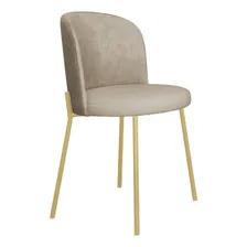 Cadeira Decorativa Ayla Base Champagne Courvin Wt Foto mini 1