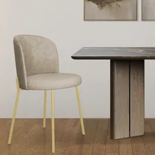 Cadeira Decorativa Ayla Base Champagne Courvin Wt Foto mini 2